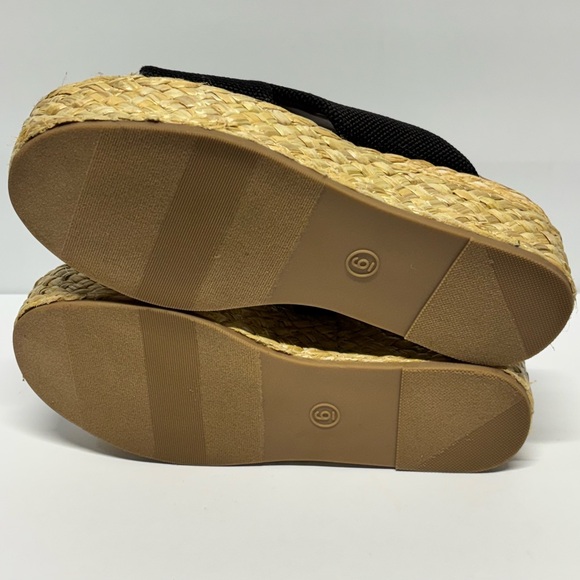✨Universal Thread Desi Espadrille Wedge Black Sandals Size 6 - Picture 4 of 7